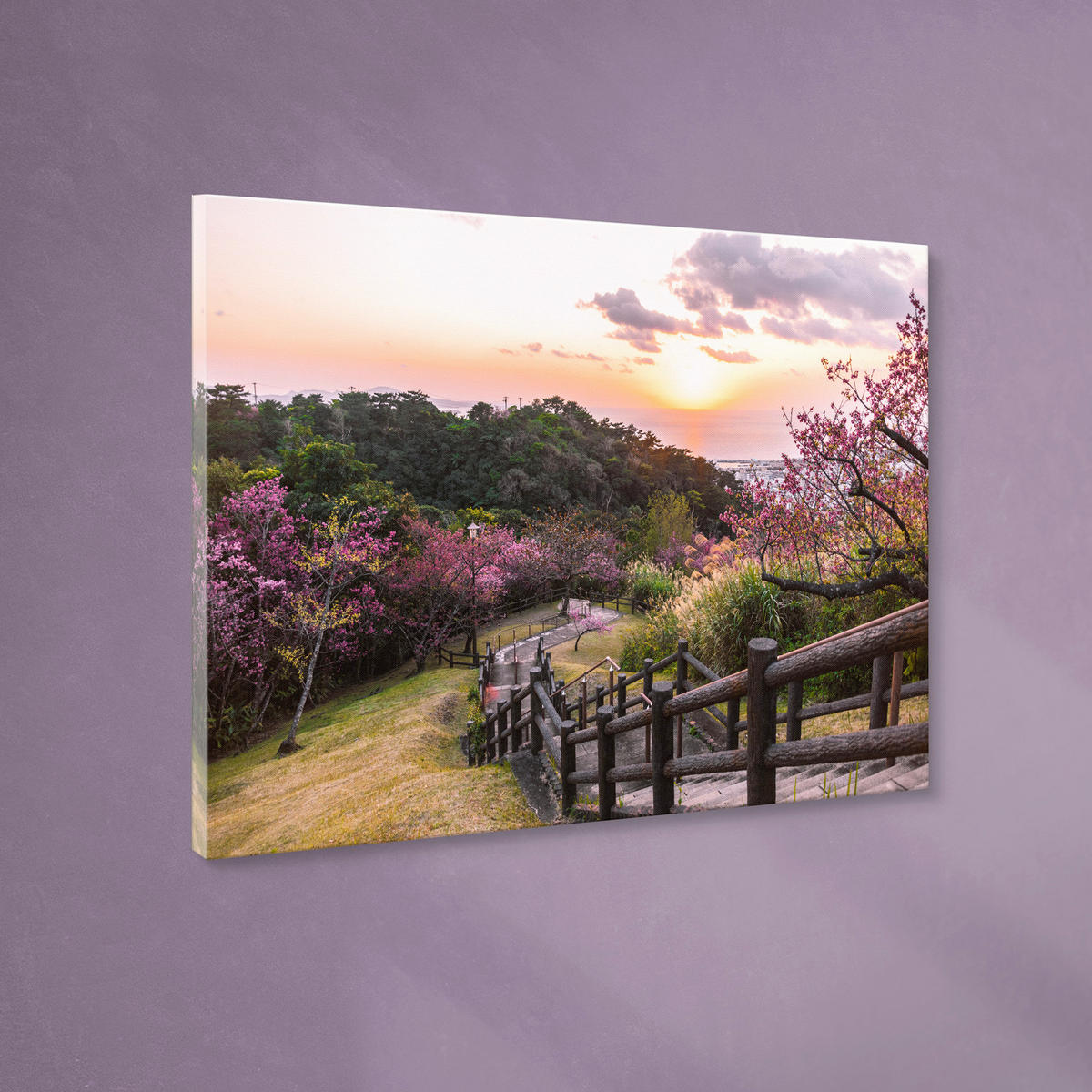 LEINWANDBILD Landschaft & Natur 85/113 cm  - Multicolor, Basics, Holz/Textil (85/113cm)