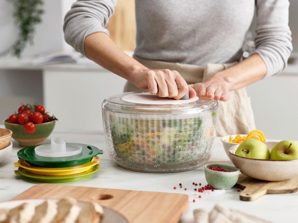 SALATSCHLEUDERSET  - Multicolor, Basics, Kunststoff/Metall (24/24/15,5cm) - Joseph Joseph