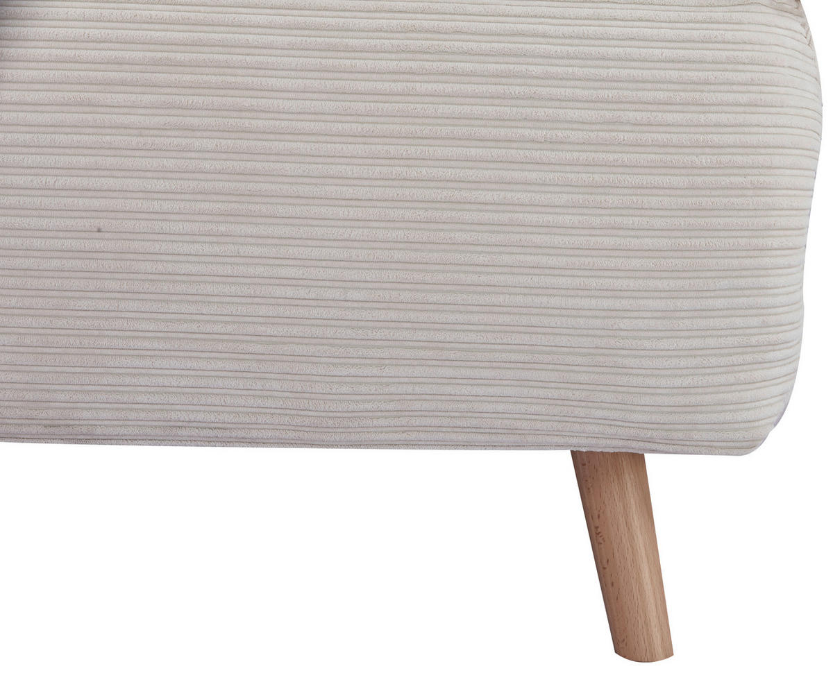 SCHLAFSOFA Cord Beige  - Beige/Naturfarben, Design, Holz/Textil (105/80/90cm) - Carryhome