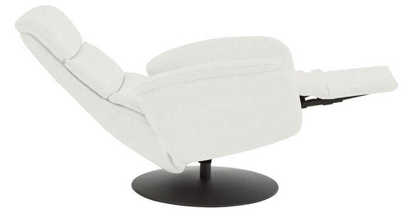 RELAXSESSEL in Leder Weiß  - Schwarz/Weiß, Design, Leder/Metall (76/108/86cm) - Dieter Knoll