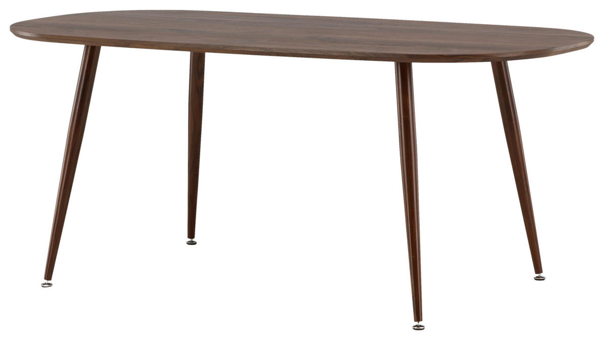 MATBORD i metall, trämaterial 180/90/75 cm   - mörkbrun, Design, metall/trämaterial (180/90/75cm) - Livetastic