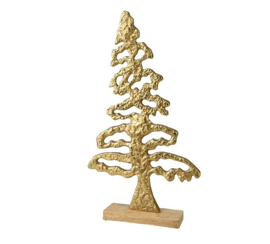 DEKOBAUM  - Goldfarben, Basics, Holz (31,00/7,00/54,00cm) - X-Mas