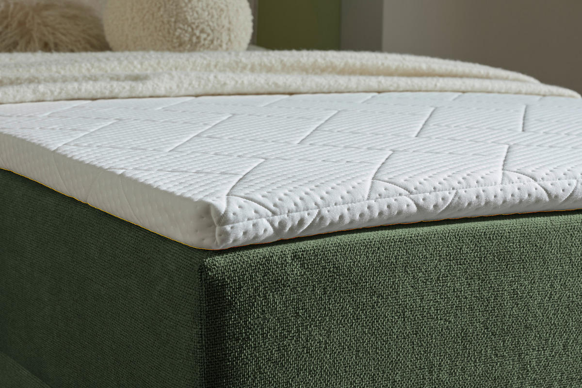 BOXBETT 120/200 cm  in Dunkelgrün  - Chromfarben/Dunkelgrün, Trend, Kunststoff/Textil (120/200cm) - Boxxx