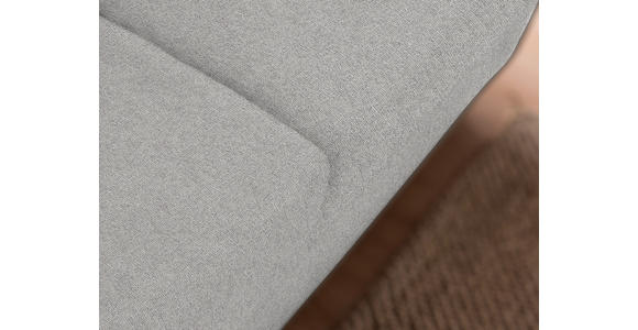 3-SITZER-SOFA in Flachgewebe Hellgrau  - Chromfarben/Hellgrau, Design, Textil/Metall (195/83/85cm) - Xora