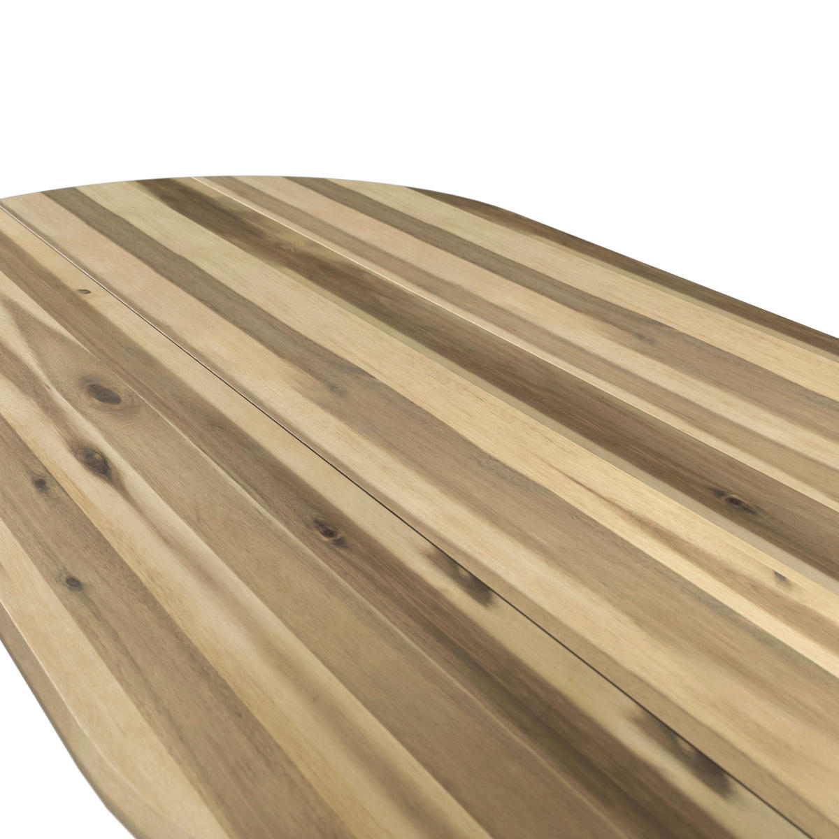 GARTENTISCH Holz, Metall oval  - Akaziefarben, MODERN, Holz/Metall (200/76/100cm) - Ambia Garden