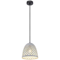 VISEČA SVETILKA        20/120 cm      E27 - siva/črna, Basics, kovina/tekstil (20/120cm) - Globo