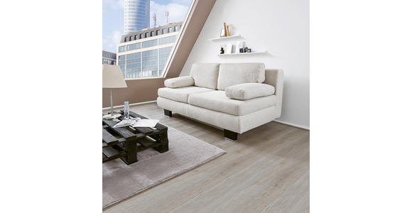 SCHLAFSOFA Macy  mit Fußauswahl, Stoffauswahl, Schlafen auf Sitzhöhe, Rücken echt Beige  - Wengefarben/Beige, Design, Holz/Textil (203/94/100cm) - Novel