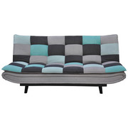 SCHLAFSOFA in Metall, Textil Dunkelgrau, Hellblau, Hellgrau - Dunkelgrau/Hellgrau, Design, Textil/Metall (194/90/100cm) - Ti`me
