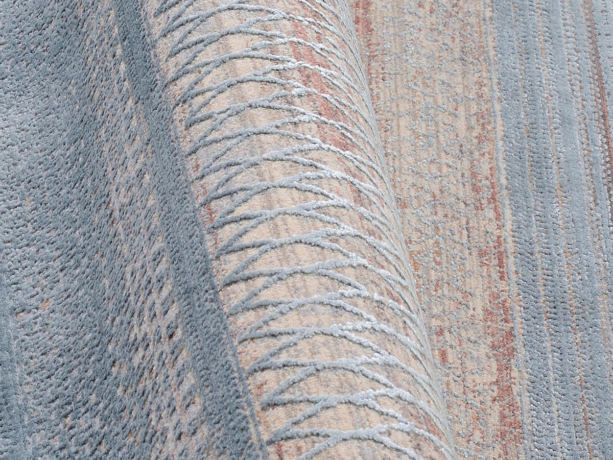 WEBTEPPICH 80/150 cm Tinto Maestro Blau, Creme  - Blau/Creme, Design, Textil (80/150cm) - Dieter Knoll