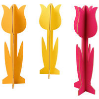 DEKOBLUME - Gelb/Orange, LIFESTYLE, Kunststoff/Textil (18/59/18cm)