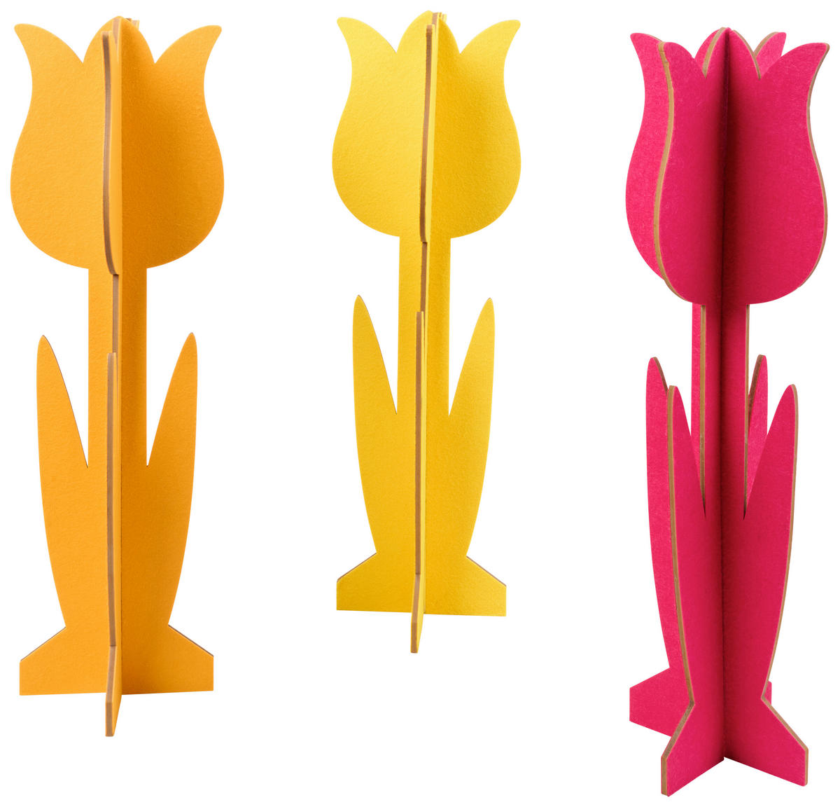 DEKOBLUME - Gelb/Orange, LIFESTYLE, Kunststoff/Textil (18/59/18cm)