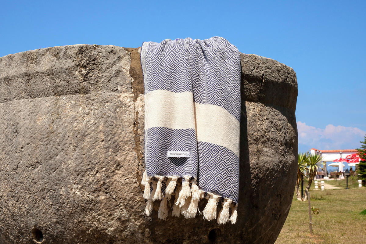 BADETUCH Dunkelblau 160/95 cm  - Dunkelblau, Basics, Textil (160/95cm)