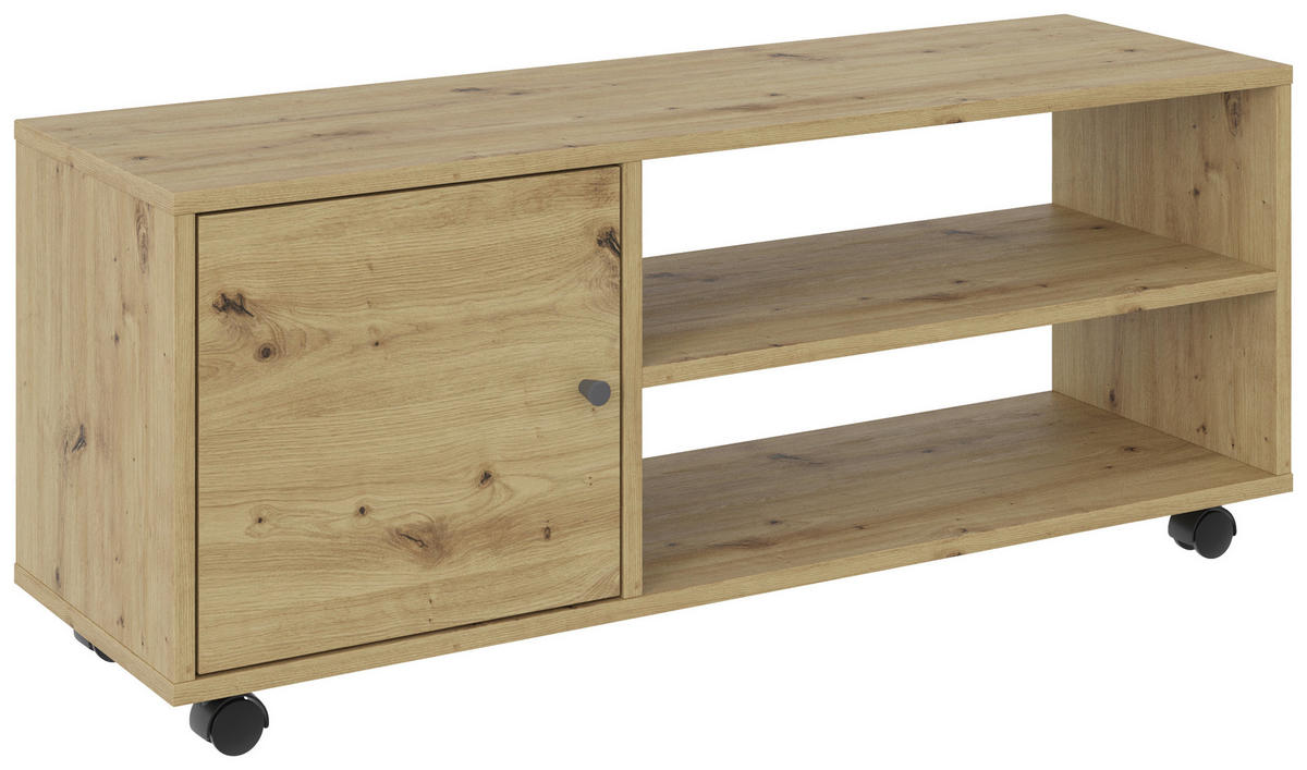 TV-ELEMENT hrast artisan  - antracit/hrast artisan, Basics, umetna masa/leseni material (100/42/33,5cm) - Boxxx
