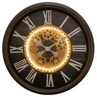 WANDUHR Alissa Schwarz  - Schwarz, Basics, Glas/Kunststoff (57,2/57,2cm) - Globo
