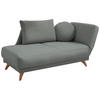 RÉCAMIERE in Flachgewebe Grau  - Grau, Design, Holz/Textil (205/87/94cm) - Bali