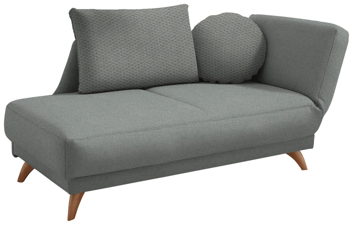 RÉCAMIERE in Flachgewebe Grau  - Grau, Design, Holz/Textil (205/87/94cm) - Bali