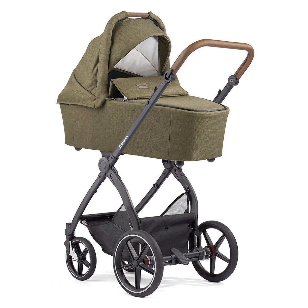 KOMBIKINDERWAGEN FX4 Swing Set  - Salbeigrün/Schwarz, Basics, Textil (100/55/130cm) - Gesslein