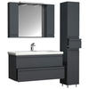 BADEZIMMER 4-teilig 130 cm  - Anthrazit, Modern, Glas/Keramik (130cm) - MID.YOU