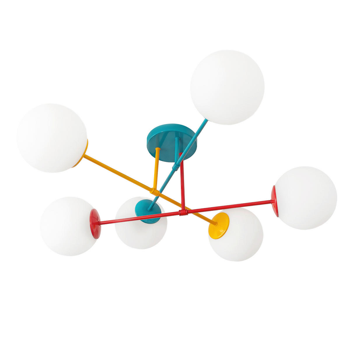 KINDERDECKENLEUCHTE 76/76/31 cm   - Multicolor, LIFESTYLE, Glas/Metall (76/76/31cm)