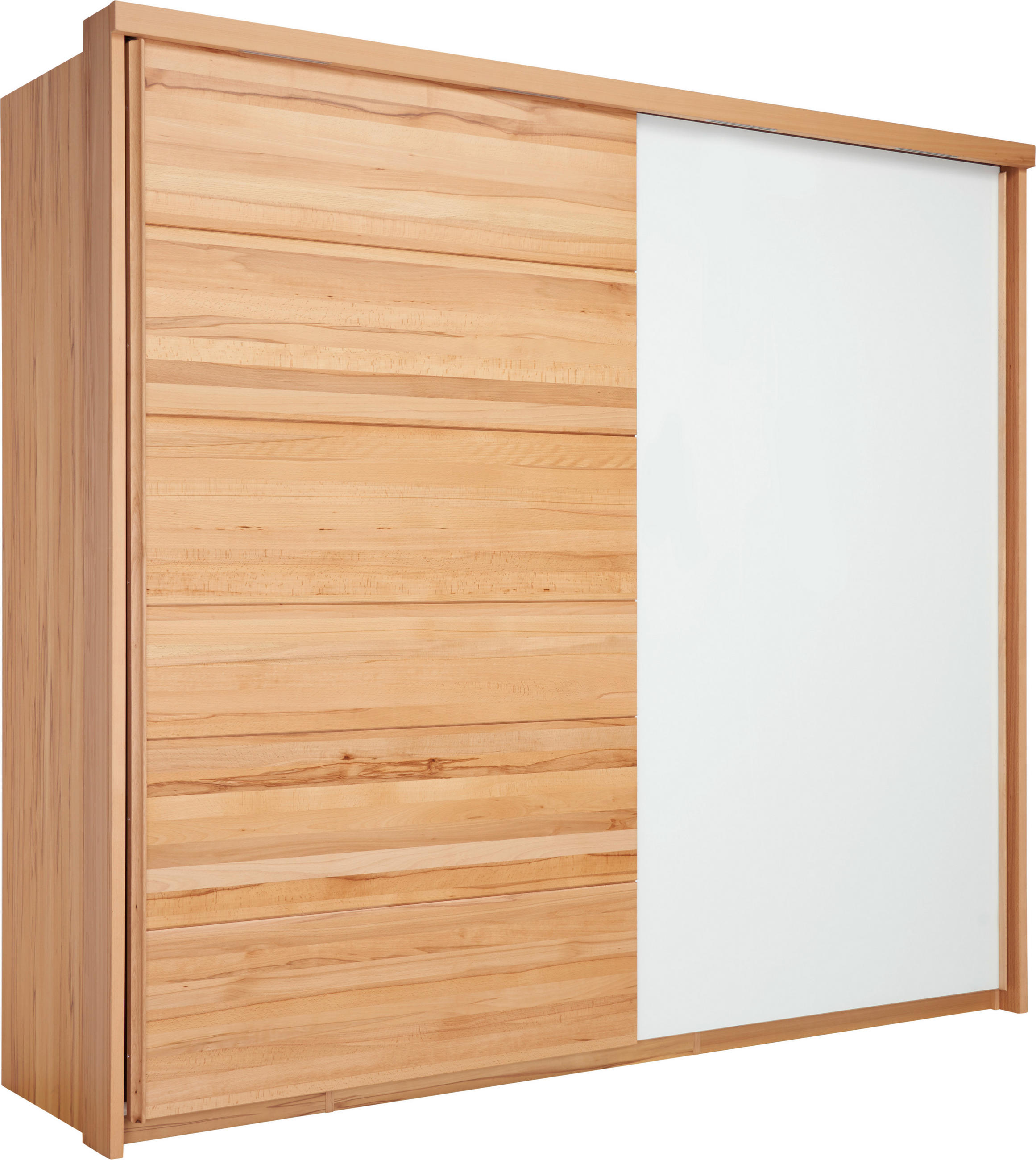Schwebeturenschrank Mit Echtholz Weissglas Finden