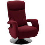 RELAXSESSEL in Textil Rot  - Chromfarben/Rot, Design, Textil/Metall (71/110/83cm) - Dieter Knoll