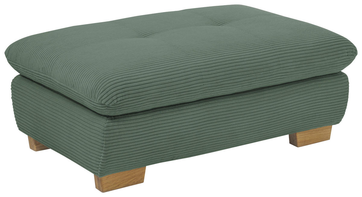 HOCKER Cord Olivgrün  - Eichefarben/Olivgrün, Design, Holz/Textil (106/43/74cm) - SetOne by Musterring