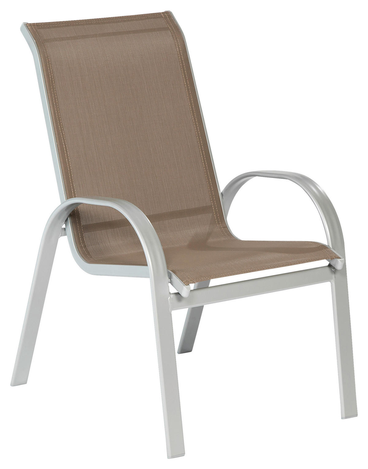GARTENSET Aluminium  - Taupe/Silberfarben, MODERN, Textil/Metall - Gardenson