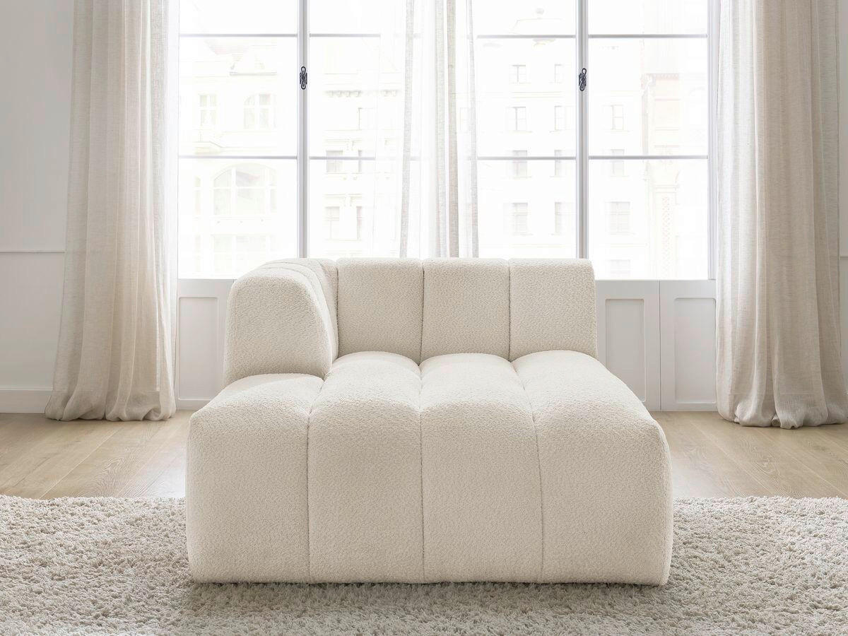 SOFAELEMENT ANNECY Bouclé Beige  - Beige/Schwarz, MODERN, Kunststoff/Textil (120/72/170cm)