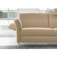 2,5-SITZER in Leder Beige  - Beige/Alufarben, Design, Leder/Metall (164/82/99cm) - Dieter Knoll