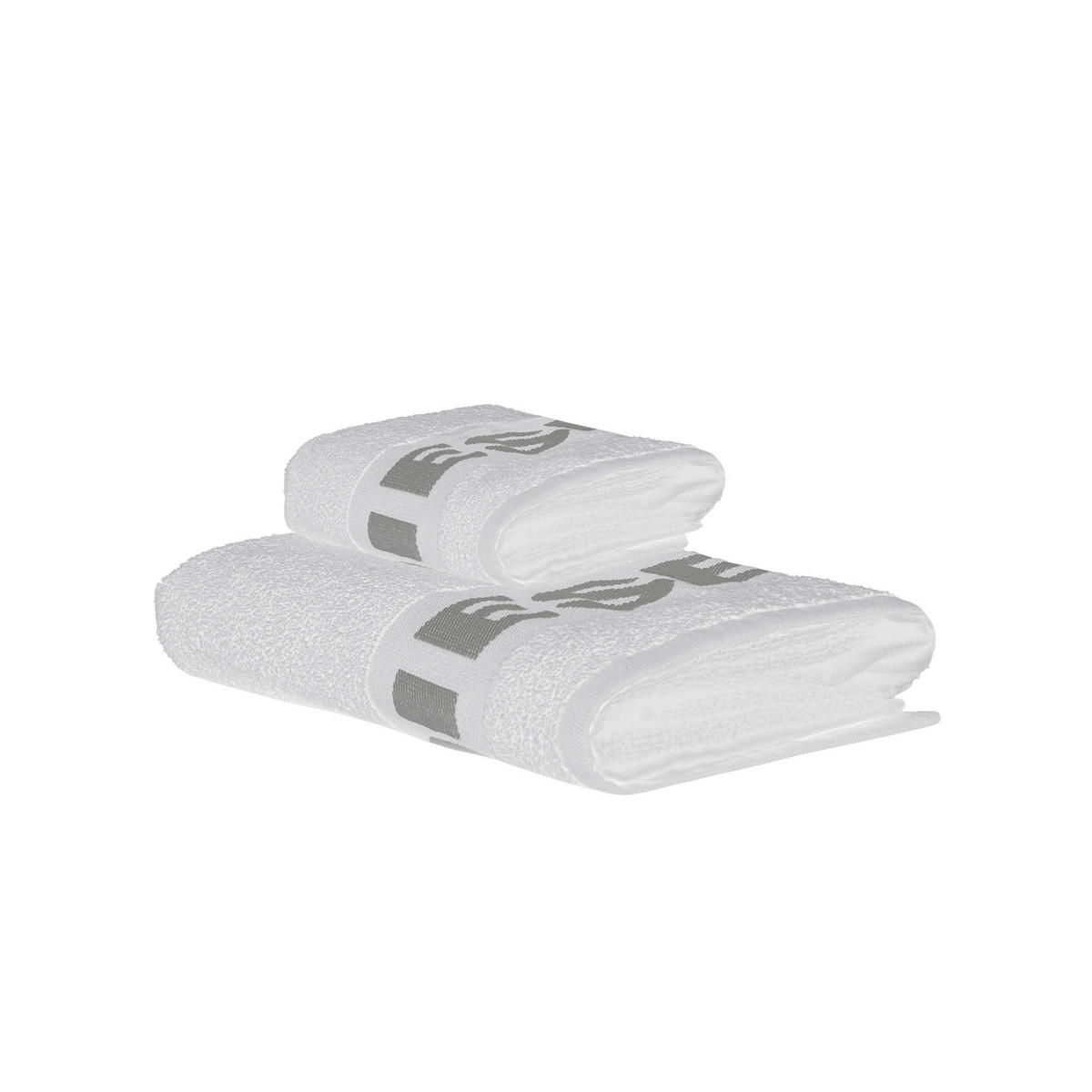 FROTTIERSET SPORT LOGO Weiß 2-teilig  - Weiß, Basics, Textil - Diesel