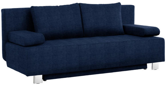 SCHLAFSOFA in Blau  - Chromfarben/Blau, Design, Textil/Metall (197/88/89cm) - Xora