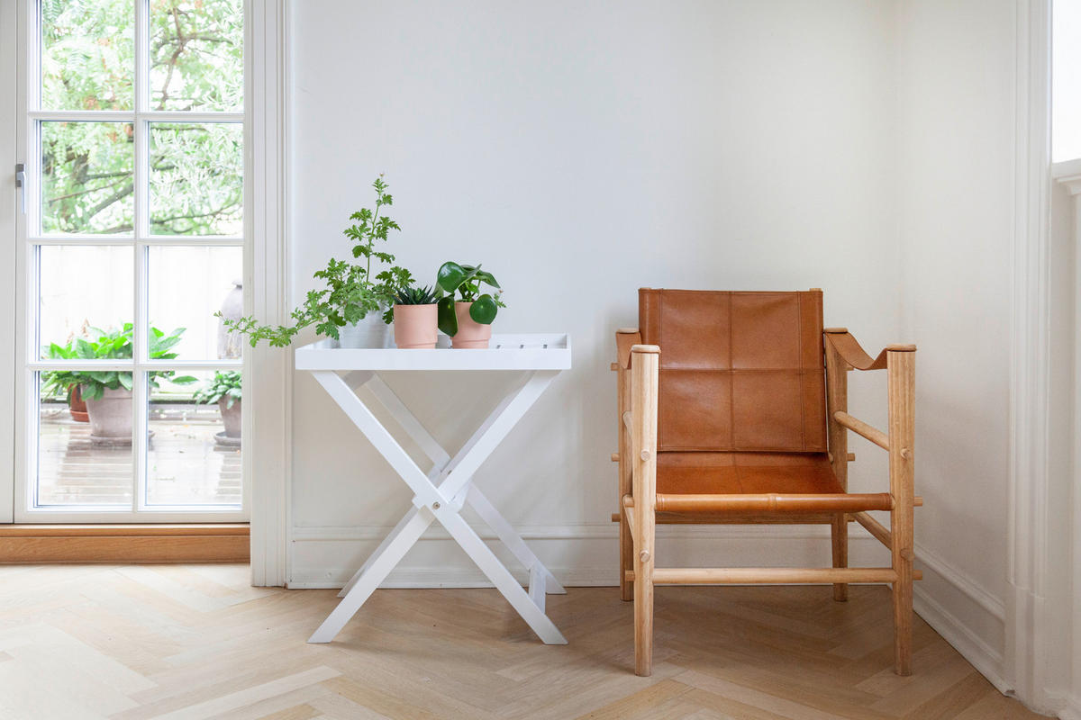 TABLETTTISCH in Holz 60/40/65 cm  - Weiss Hochglanz, Konventionell, Holz (60/40/65cm) - MID.YOU