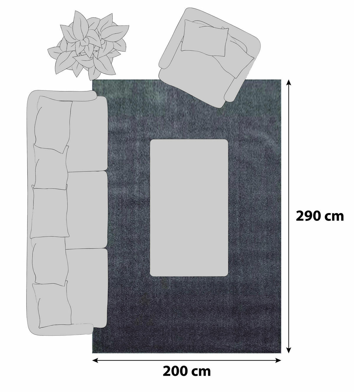 HOCHFLORTEPPICH 200/290 cm ATA 7000 Hellbraun  - Hellbraun, Design, Textil (200/290cm) - Novel