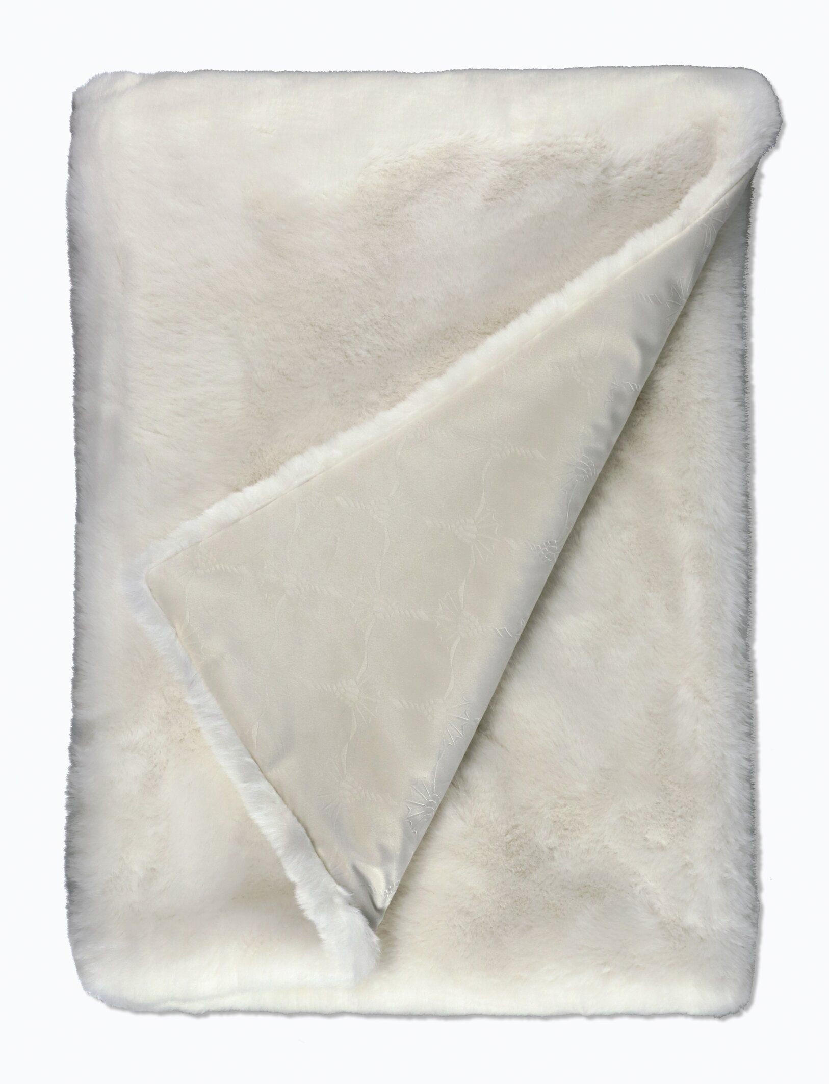 PLAID J!Chalet 130/200 cm - Creme/Weiß, Basics, Textil (130/200cm) - Joop!