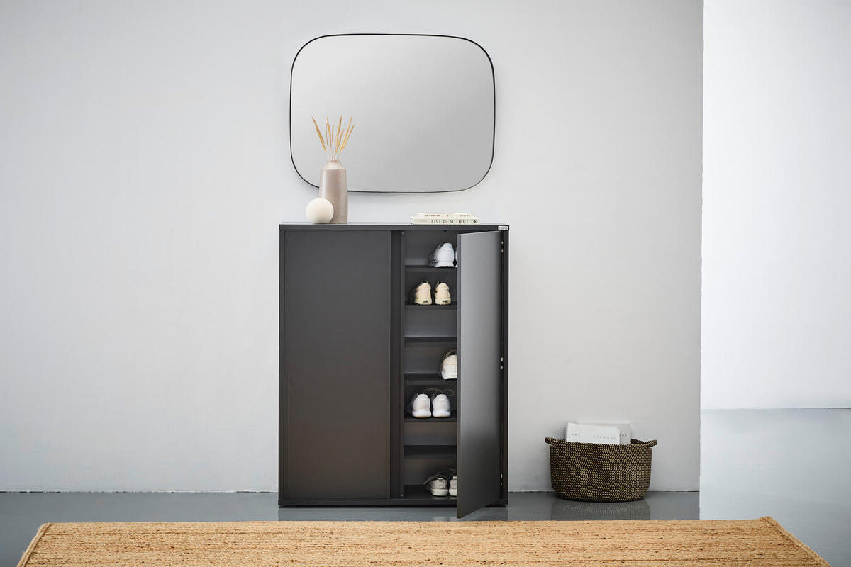 OMARA ZA ČEVLJE antracit - antracit, Konvencionalno, umetna masa/leseni material (97,5/120/34cm) - Xora