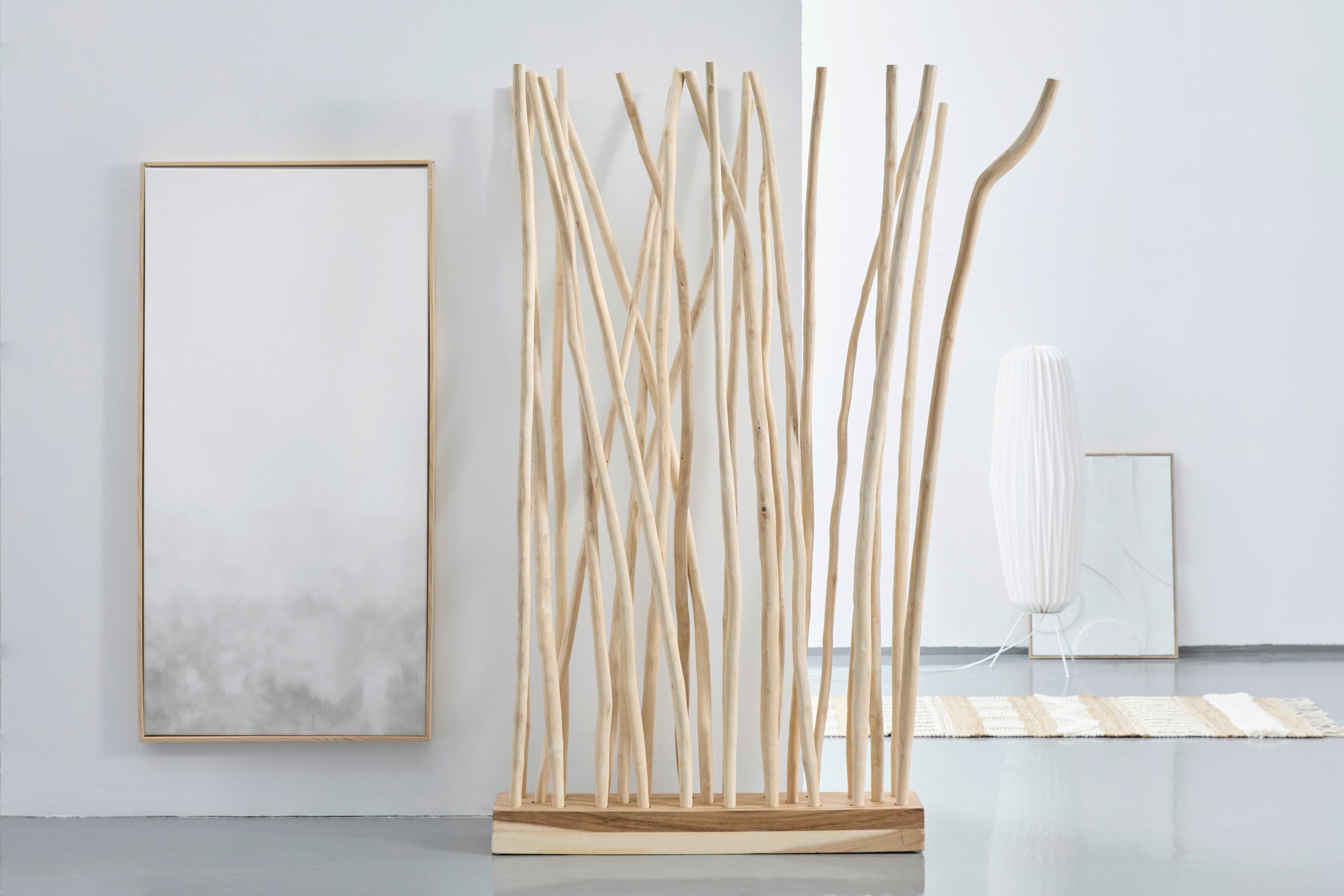 RAUMTEILER - Naturfarben, Design, Holz (100/180/20cm) - Livetastic
