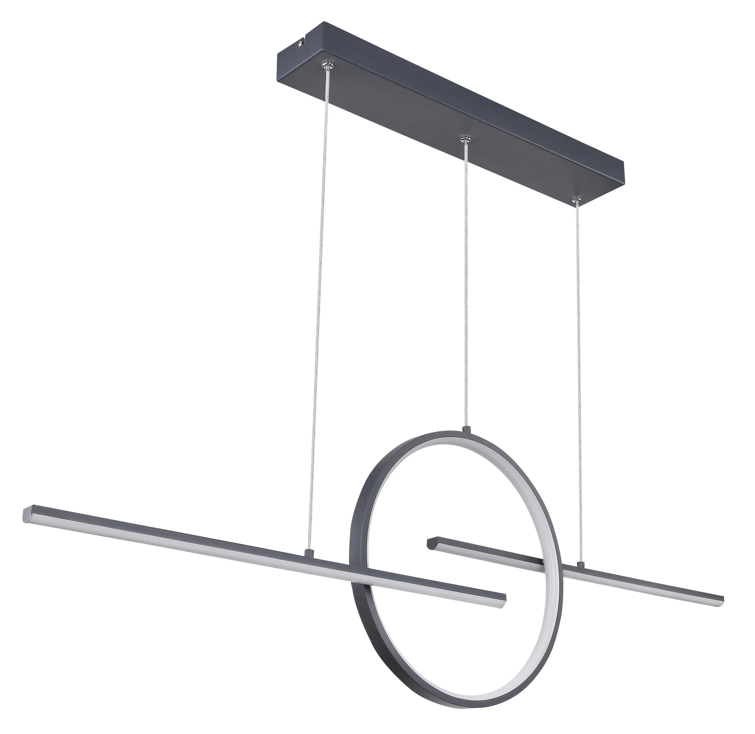 LUSTRĂ LED 124/10,5/150 cm  - alb/opal, Design, plastic/metal (124/10,5/150cm)