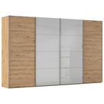 SCHWEBETÜRENSCHRANK 361/223/68 cm 4-türig  - Chromfarben, KONVENTIONELL, Glas/Holzwerkstoff (361/223/68cm) - Novel