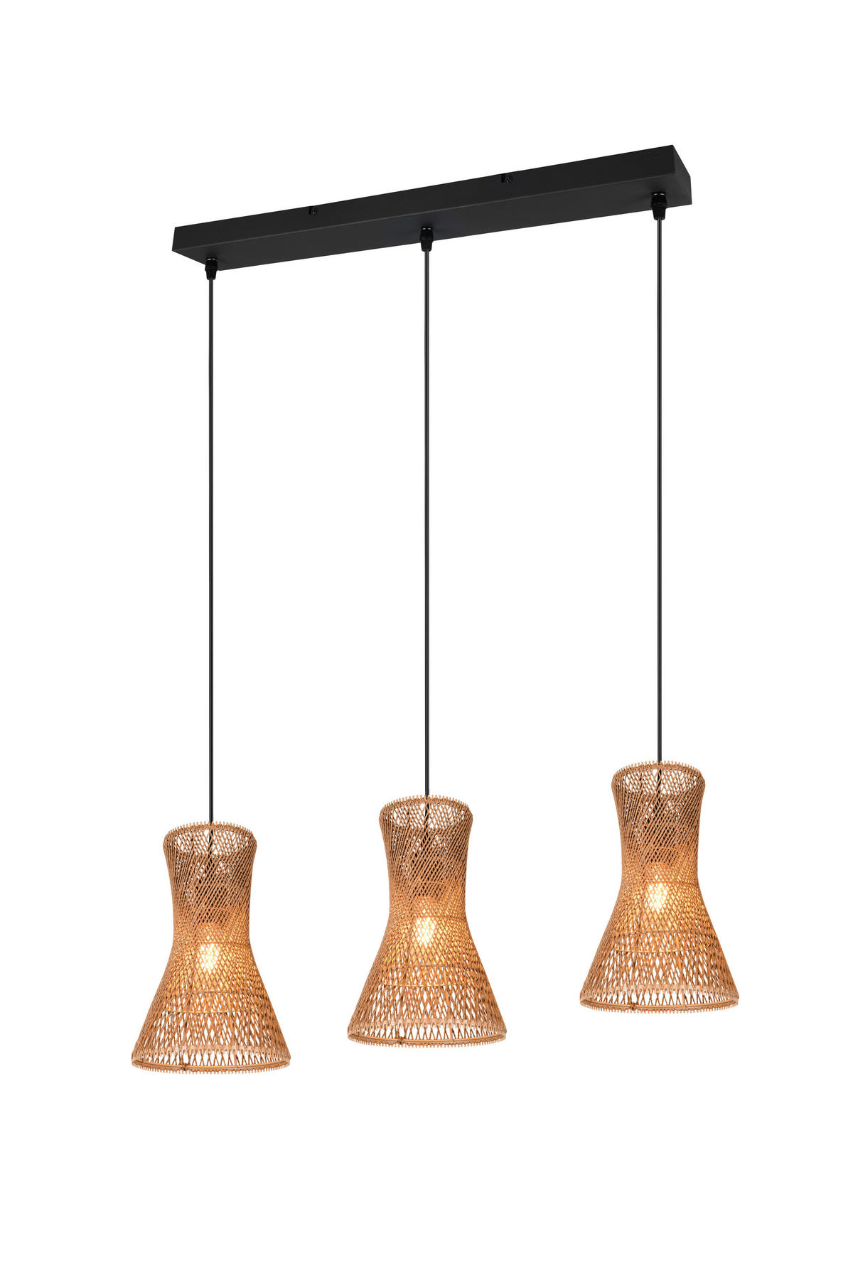 HÄNGELEUCHTE 75/20/150 cm   - Schwarz/Braun, LIFESTYLE, Papier (75/20/150cm)