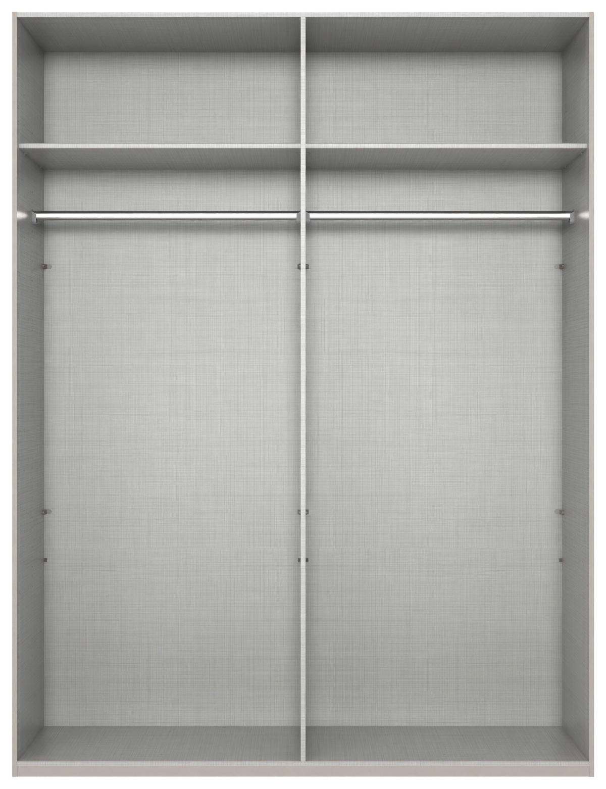 DREHTÜRENSCHRANK in Weiss  - Weiss/Alufarben, Modern, Holzwerkstoff/Metall (180/236/58cm) - MID.YOU