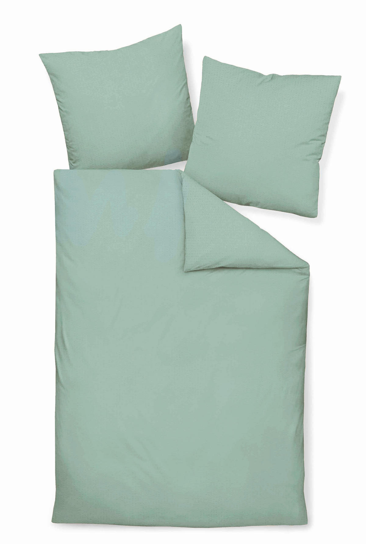 BETTWÄSCHE PIANO Seersucker 240/220 cm  - Jadegrün, Basics, Textil (240/220cm) - Janine