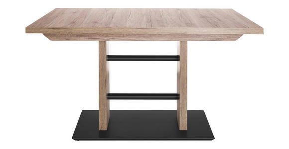 ESSTISCH in Metall, Holzwerkstoff 130-178/90/75 cm  - Schwarz/Eiche Artisan, MODERN, Holzwerkstoff/Metall (130-178/90/75cm) - Dieter Knoll