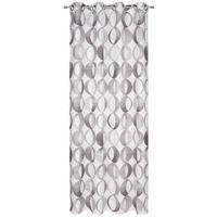 ZÁVĚS S OČKY, neprůsvitné, 140/255 cm - barvy stříbra, Lifestyle, textil (140/255cm) - Novel
