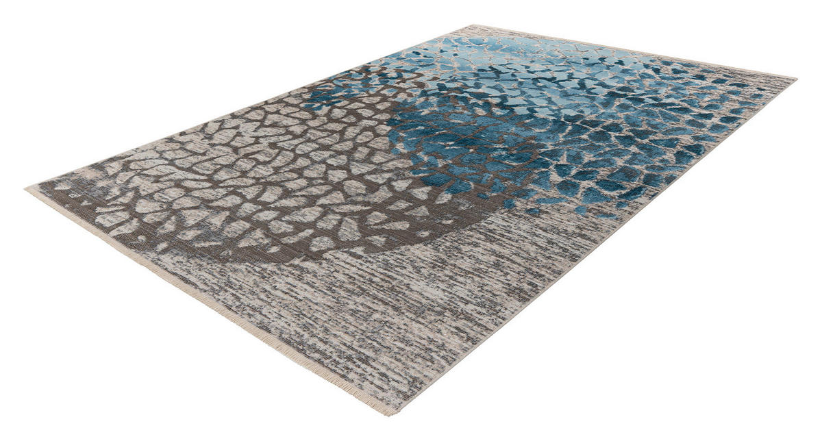 FLACHWEBETEPPICH 120 cm Dilan 400 Blau, Multicolor  - Blau/Multicolor, KONVENTIONELL, Textil (120cm)