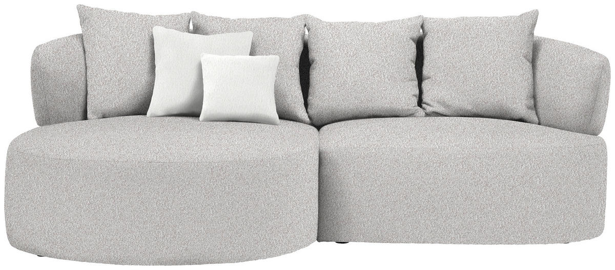 ECKSOFA in Bouclé Beige  166/235 cm  - Beige/Creme, MODERN, Kunststoff/Textil (166/235cm) - Hom`in