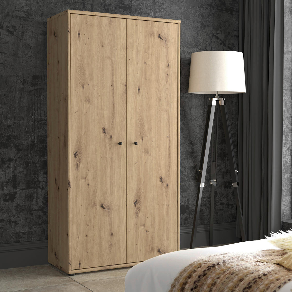 DREHTÜRENSCHRANK in Eiche Artisan  - Eiche Artisan, Design, Holzwerkstoff (73,7/149,5/34,8cm)