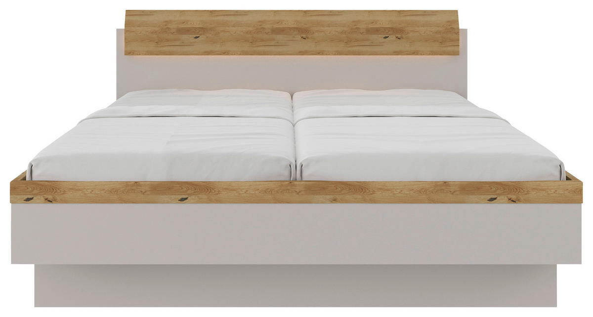 POSTEL, 180/200 cm, barvy dubu, světle šedá - barvy dubu/světle šedá, Moderní, dřevo/kompozitní dřevo (180/200cm) - Dieter Knoll