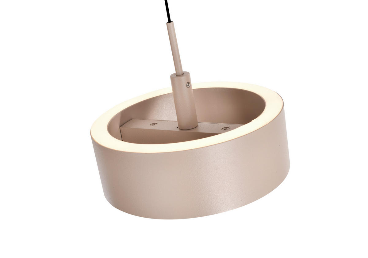 LED-HÄNGELEUCHTE Carnac 111/150/20 cm  - Sandfarben, Design, Kunststoff/Metall (111/150/20cm)