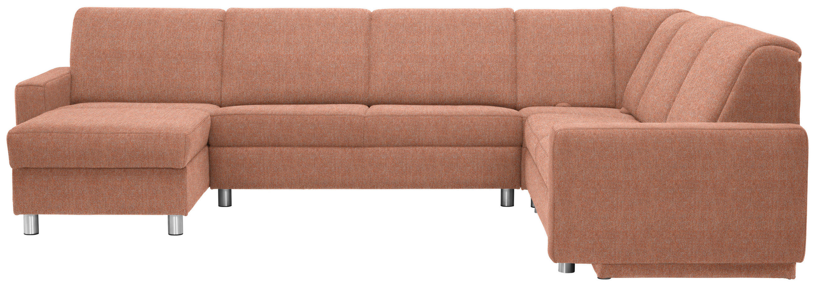 WOHNLANDSCHAFT  in Chenille Orange  - Alufarben/Orange, KONVENTIONELL, Kunststoff/Textil (158/322/236cm) - Sedda