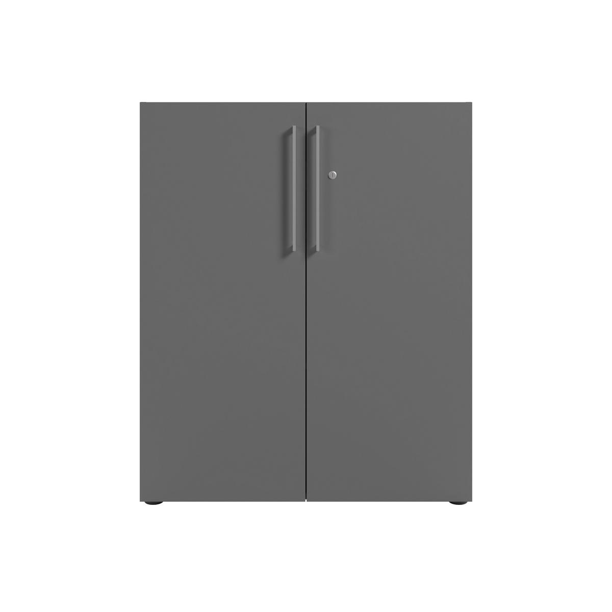 KOMMODE Colorado  in 89,8/110/42,9 cm  - Silberfarben/Schwarz, MODERN, Holzwerkstoff/Kunststoff (89,8/110/42,9cm) - Novel